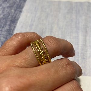 Stainless Steel gold tone ring